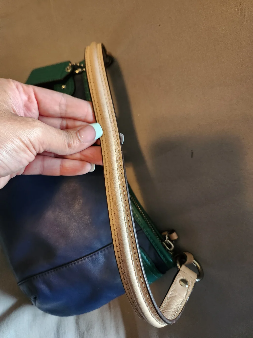Coach Daisy Spectator Blue Teal Leather Crossbody Bag F23951